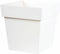 EDA Bloempot Toscane vierkant - kunststof - wit - L39 x B39 x H39 cm - 38 liter - Bloempotten/plantenpotten