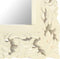 vidaXL - Spiegel - handgesneden - 50x50 - cm - massief - mangohout - wit