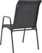 vidaXL - Tuinstoelen - 4 - st - stapelbaar - staal - en - textileen - antracietkleurig