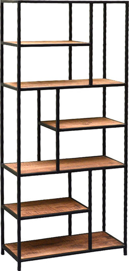 Brix - Boekenkasten Brix - Flow 188cm - Mangohout - Bruin