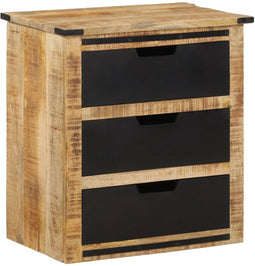 vidaXL - Dressoir - met - 3 - lades - 55x35x60 - cm - massief - mangohout