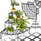 tectake® Plantentrap - Plantenmeubel - 3 treden - Hoekmodel - Metaal - Zwart - 60x60x60cm