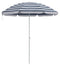 vidaXL - Strandparasol - met - Aluminium - Paal - Blauw - & - Wit - 240 - cm