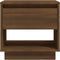 vidaXL - Nachtkastje - 45x34x44 - cm - bewerkt - hout - bruin - eikenkleur