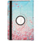 360° Draaibare Design Bookcase voor de Galaxy Tab A7 - Pink Blossom