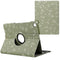 360° Draaibare Design Bookcase voor de Samsung Galaxy Tab A9 Plus - Green Flowers