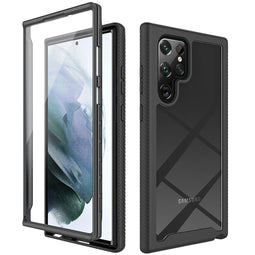 360° Full Protective Case voor de Samsung Galaxy S22 Ultra - Zwart