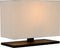 Atmooz - Tafellamp Oman - Slaapkamer / Woonkamer - Industrieel - Zwart en witte kap - Hoogte 24cm - Metaal