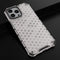 Lunso - Honinggraat Armor Backcover hoes - Geschikt voor iPhone 13 Pro Max - Wit