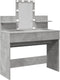vidaXL - Kaptafel - met - LED-verlichting - 100x40x130 - cm - betongrijs