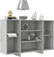 vidaXL - Dressoir - 120x30x75 - cm - bewerkt - hout - betongrijs