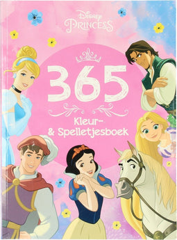 365 Kleur & Spelletjesboek Dinsey Prinses - kleurboek met kleurplaten - 365 activiteiten