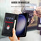 Podec Samsung Galaxy S23 Ultra - Hoesje met Pasjeshouder - Anti-Shock met Screenprotector - Zwart
