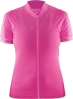 Craft Glow Jersey - Dames - Fietsshirt met 4 achterzakken - Rose - Maat L