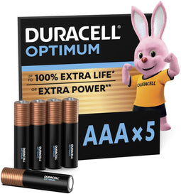 Duracell Optimum AAA - Alkaline batterijen - 100% langere levensduur - 5 stuks