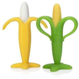 NUBY - Bijtringen - Banaan en Maïs - Siliconen (2 stuks)