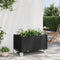 vidaXL - Plantenbak - met - wielen - 80x50x54 - cm - polypropeen - zwart