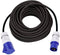 Max Hauri 165376 Stroom Verlengkabel 16 A Blauw, Zwart 25 m H07RN-F 3G 1,5 mm² UV-bestendig, Oliebestendig, Flexibel, Z