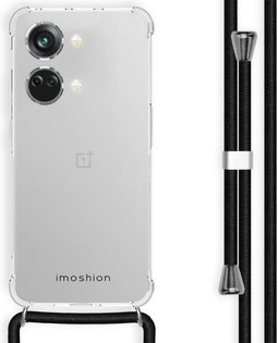 iMoshion Hoesje Geschikt voor OnePlus Nord 3 Hoesje Met Pasjeshouder - iMoshion Backcover met koord - Zwart