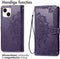 imoshion Hoesje Geschikt voor iPhone 15 Hoesje Met Pasjeshouder - imoshion Mandala Bookcase - Paars