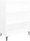 vidaXL - Dressoir - 69,5x32,5x90 - cm - bewerkt - hout - wit