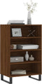 vidaXL - Hoge - kast - 57x35x90 - cm - bewerkt - hout - bruin - eikenkleur