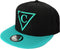 Capiche® Snapback Pet Heren – Animix – Zwart & Aqua Blauw – Verstelbaar met Druksluiting – Sportcap – Baseball Cap – Mannen Cap