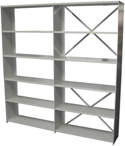 Archiefstelling basic aanbouw Zwart 198cm hoog x 100cm breed x 30cm diep