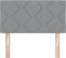 vidaXL - Hoofdbord - met - Diamond - Blokken - Ontwerp - Lichtgrijs - 80 - cm - Stof