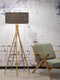 GOOD&MOJO Vloerlamp Kilimanjaro - Donkergrijs/Bamboe - Ø60cm - Scandinavisch,Bohemian - Staande lampen voor Woonkamer - Slaapkamer