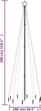 vidaXL - Kerstboom - met - grondpin - 310 - LED's - warmwit - 300 - cm