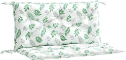 vidaXL - Tuinbankkussens - 2 - st - bladpatroon - 100x50x7 - cm - stof