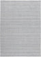 Nouveau Stripes Silver/Dark Grey Vloerkleed - 250x350 - Rechthoek - Laagpolig,Structuur Tapijt - Industrieel - Antraciet, Grijs