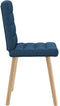 vidaXL - Eetkamerstoelen - 2 - st - stof - blauw