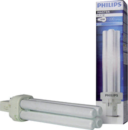 Spaarlamp Philips Master PL-C 2P 18W 1200 Lumen 830 warm wit | 10 stuks