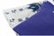 Placemat en servetten DKD Home Decor 150 x 250 x 0,5 cm Blauw Wit (2 Stuks)