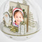 ZEP - Foto Kerstbal Wit Aland voor foto formaat 3,5 x 4,5 cm - rond 10 cm - LS447