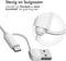iMoshion Draadloze Oplader Geschikt voor de Apple Watch - Oplaadkabel voor Apple Watch Series 1 / 2 / 3 / 4 / 5 / 6 / 7 / 8 / 9 / SE (2) / Ultra (2) - 2-in-1 USB-A & USB-C - 1 meter - Wit