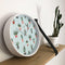 nXt - Stille Wandklok - 30 cm - Plastic - Groen - 'Cactus'