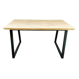 Eettafel Versa - Bijzettafel - 80 x 75 x 160 cm - Bruin/Zwart