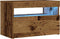 vidaXL - Nachtkastje - met - LED - 60x35x40 - cm - bewerkt - hout - oud - hout