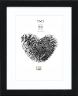 Deknudt Frames fotolijst - zwart met passe-partout - 15x20 / 20x25 cm