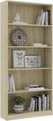 vidaXL - Boekenkast - met - 5 - schappen - 80x24x175 - cm - bewerkt - hout - sonoma - eik