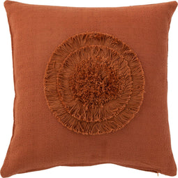 J-Line kussen Cirkel - textiel - terracotta