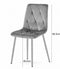 Set van 2 Eetkamerstoelen LIBRA Lichtbeige – Houtlook Metalen Poten, Modern Velvet Bekleding, Ergonomisch Design, Max. 120 kg
