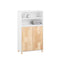 SoBuy BZR143-WN - Badkamermeubel met Afneembare Wasbak en 3 Vakopslag - Wit 64x33x110 cm