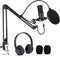 Easypix MyStudio Podcast - Condensatormicrofoon met boomarm en hoofdtelefoon - USB
