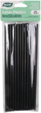 Herbruikbare Rietjes Algon Zwart Plastic 22 cm 25 Stuks