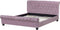 AVALLON - Tweepersoonsbed - Roze - 140 x 200 cm - Fluweel