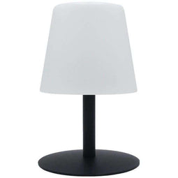 Snoerloze tafellamp - LUMISKY - STANDY MINI Donker - H25 cm - Zwarte stalen voet - Warm wit en wi...